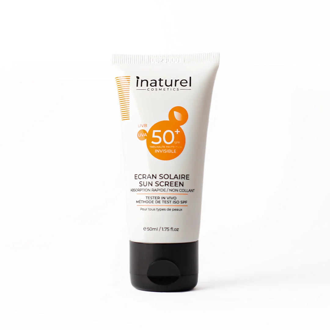 Écran solaire SPF 50+ Inaturel 200ml, protection solaire haute efficacité, protège contre les rayons UVA et UVB tout en hydratant la peau, idéal pour une exposition prolongée au soleil.