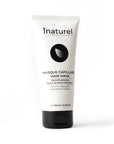 Masque capillaire Inaturel 200ml, enrichi en provitamine B5, huile de ricin et huile d'argan, nourrit, démêle et rend les cheveux souples et brillants.